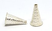 Sterling silver Cone 22x13mm 2 Pack-findings-Beadthemup