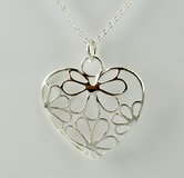 Sterling Silver Pendant Heart NO Chain-jewellery-Beadthemup