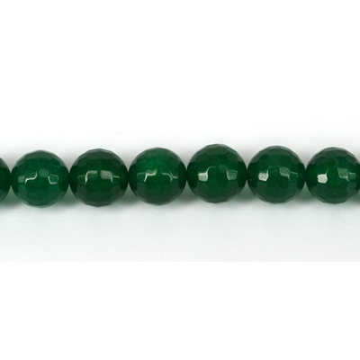 Green Agate Dyed Faceted  Round 13mm bead