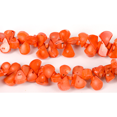 Coral Orange t/drill Teardrop strand