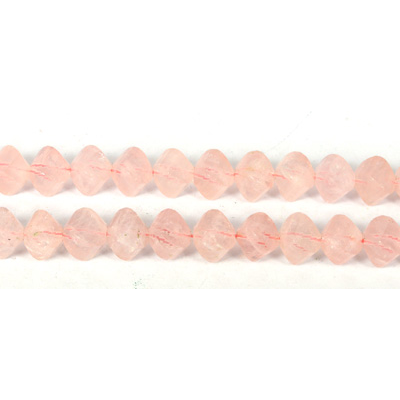 Rose Quartz Faceted Twist lantern 12x14mm EACH BEAD