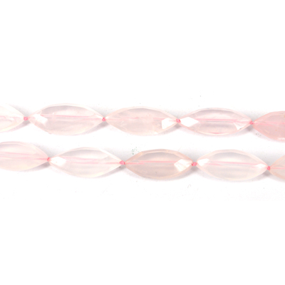 Rose Quartz Faceted Elipse app 28x14mm EACH BEAD