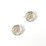 Rhodium Plate Brass CZ Connecter 14x10mm pair