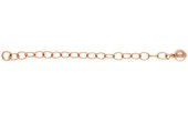 14k ROSE Gold Filled Extension Chain 5cm with 4mm round bead 2 pack-findings-Beadthemup