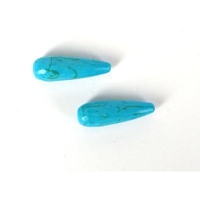 Dyed Howlite Faceted Teardrop 10x30mm EACH