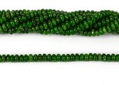 Chrome Diopside Polished rondel 5x2.5mm strand 146 beads-beads incl pearls-Beadthemup