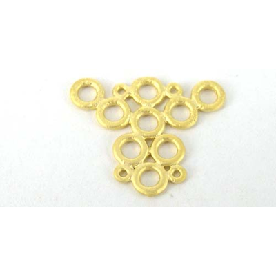 16ct Gold plt Connecter Circles 18.5x15mm 2