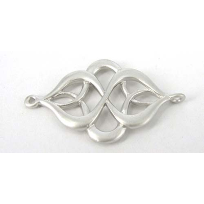 Sterling Silver plt Connecter Oriental 20x31mm 2 pack