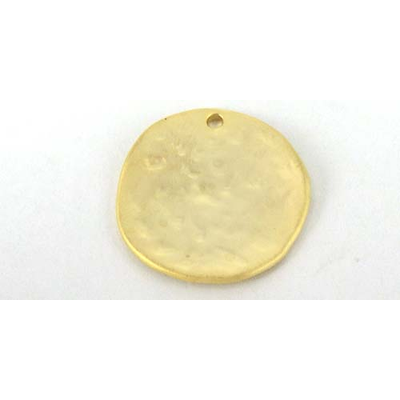 16ct Gold plt Pendant Round 18mm 2 pack