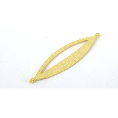 16ct Gold plt Connecter oval 42mm 2 pack