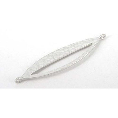 Sterling Silver plt Connecter oval 42mm 2 pack