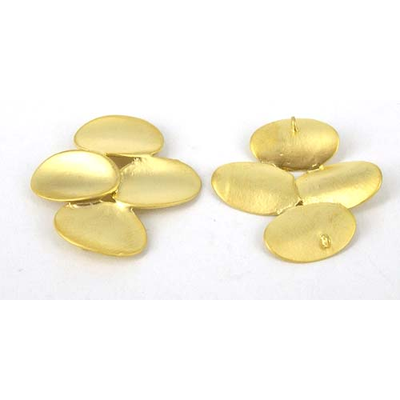 Gold plate Connecter Oval Cluster 26mm 2 pack