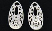 Mother of Pearl Filligree Pendant 24x50mm EACH-beads incl pearls-Beadthemup