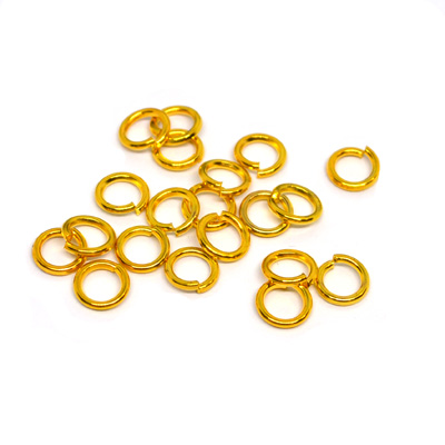 Gold colour plate Base Jump Ring 6mm 20 pack