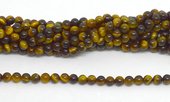 Tiger Eye polished round 4mm 93 beads per strand-beads incl pearls-Beadthemup