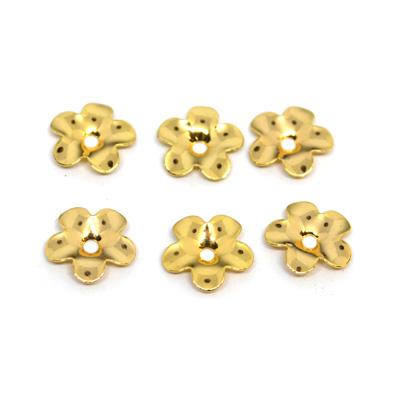 18k Gold plate Brass cap 9mm 6 pack