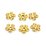 18k Gold plate Brass cap 9mm 6 pack