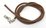 3mm Leather and Base metal necklace up to 60cm long BROWN