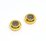 Brass Stopper bead 5.5mm, silicone size 1.5mm 2 pack