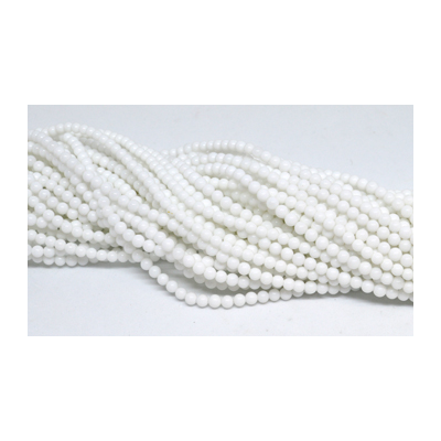 White Glass 4mm strand 94 beads