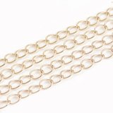 Brass 18K Gold Plated Chain Cable 5x3.5mm Per 50 cm-findings-Beadthemup