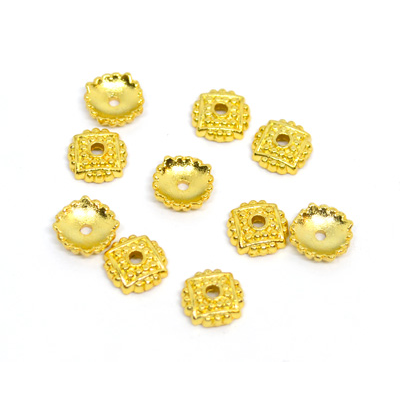 18k gold plated alloy CAP 8x7mm 10 pack