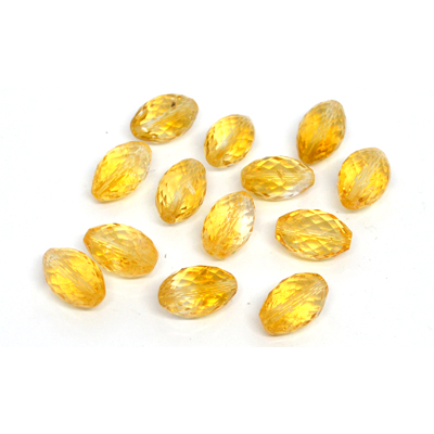 Citrine Faceted Oval 8x14mm EACH BEAD