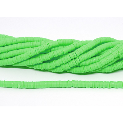 Polymer Clay  Lime 6mm Heshi Bead str 40cm Approx 300 plus