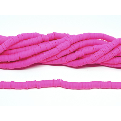 Polymer Clay Hot Pink 6mm Heshi Bead str 40cm Approx 300 plus