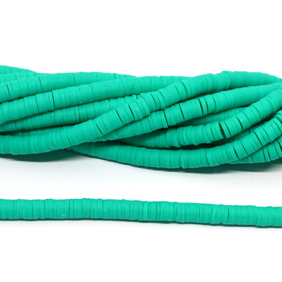 Polymer Clay Lt Teal 6mm Heshi Bead str 40cm Approx 300 plus