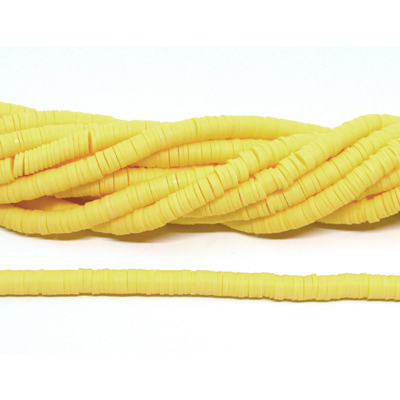 Polymer Clay Lemon 6mm Heshi Bead str 40cm Approx 300 plus