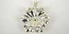 Sterling Silver Pendant 55mm flower 1 pack-findings-Beadthemup