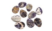 Amethyst Chevron Teardrop 35x25mm EACH BEAD-beads incl pearls-Beadthemup