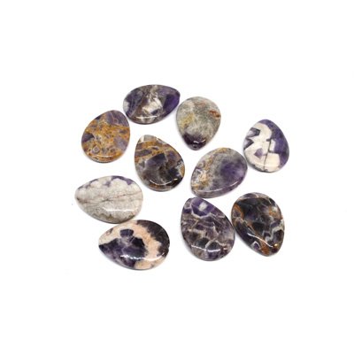 Amethyst Chevron Teardrop 35x25mm EACH BEAD