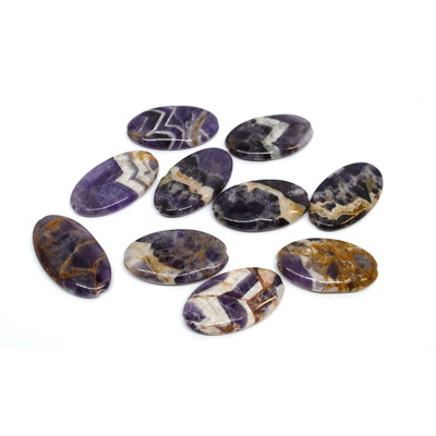 Amethyst Chevron Oval 45x25mm EACH BEAD