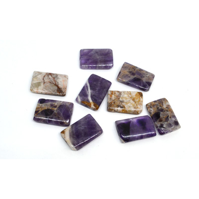 Amethyst Chevron Rectangle 25x18mm EACH BEAD