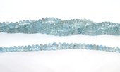 Aquamarine Fac.Rondel grad 3-9mm 53cm strand -beads incl pearls-Beadthemup