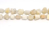 Druzy Agate 12x12mm strand approx 26 beads-beads incl pearls-Beadthemup