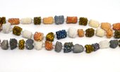 Druzy Agate 12mm widr strand approx 26 beads multi colour-beads incl pearls-Beadthemup