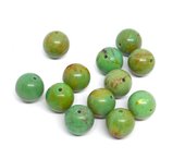 Chinese Turquoise Bead Polished 8mm Green EACH BEAD-beads incl pearls-Beadthemup