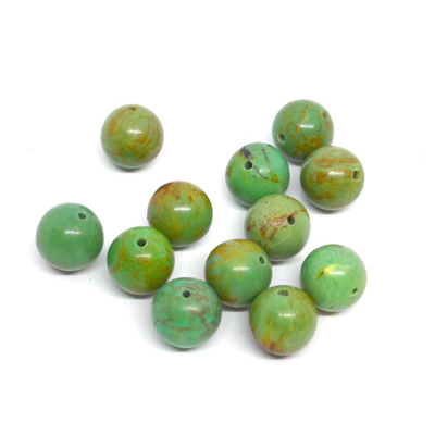 Chinese Turquoise Bead Polished 8mm Green EACH BEAD