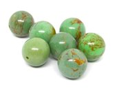 Chinese Turquoise 10mm Polished Green EACH BEAD-beads incl pearls-Beadthemup