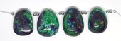 Natural Azurite Pendant small 21x28mm EACH PIECE-beads incl pearls-Beadthemup