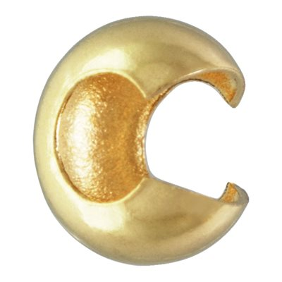 9ct Gold 3mm Crimp cover EACH