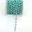 Gold plate Sterling Silver 4mm Turquoise howlite handmade chain PER 50 CM