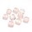 Rose Quartz Faceted Cube app 12mm EACH BEAD