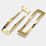 Gold plated Brass pendant rectangle 44x12mm 2 pack