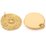 18k gold plated brass pendant 20mm 2 pack