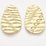 18k gold plated brass pendant egg 30x20mm 2 pack