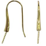 Sterling Silver Gold plated Sheppard with pin pair 20mm from top of pin-findings-Beadthemup